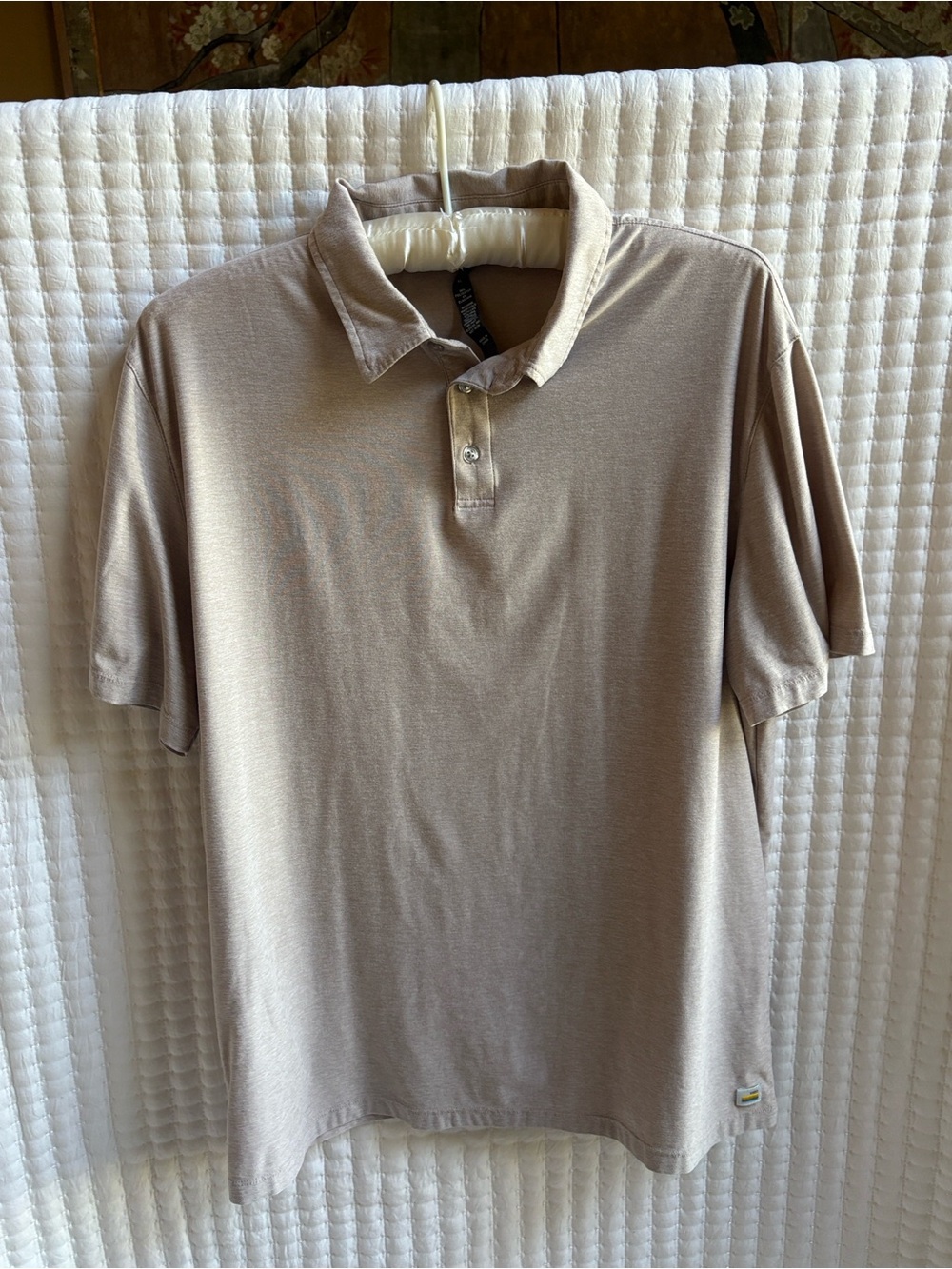 Vuori Men's Polo Shirt in Taupe